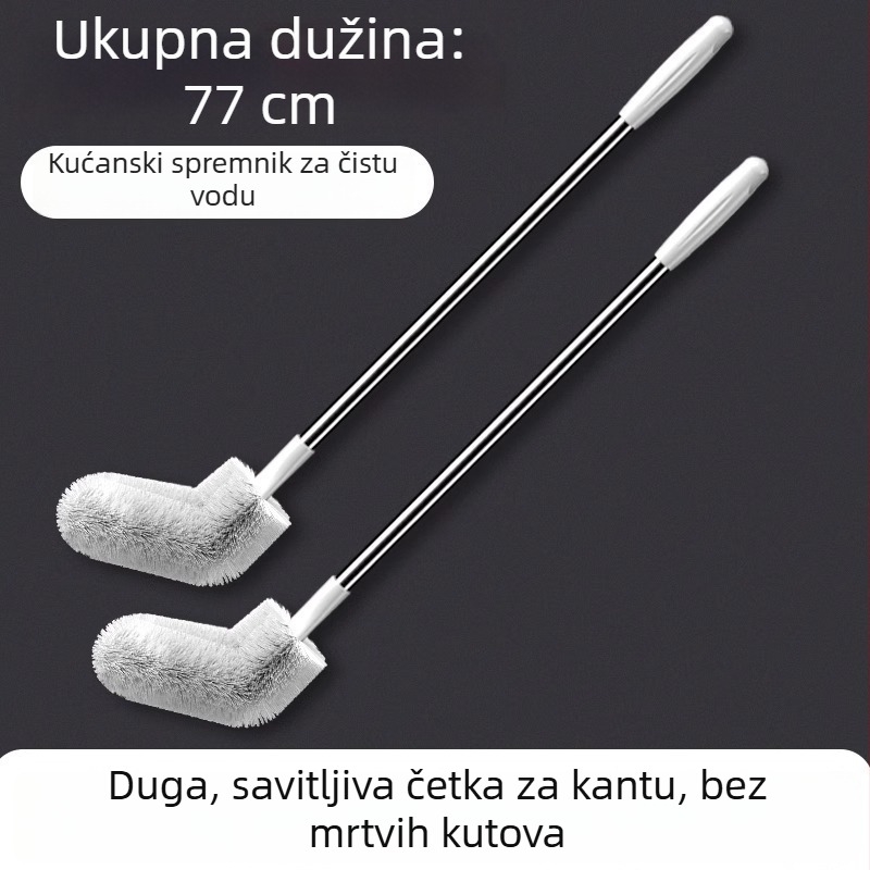 Četka za kantu za čišćenje dispenser vode za flaširanu i mineralnu vodu, s 360° dugom ručkom