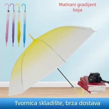 Prozirni kišobran s logom, ručno otvaranje/zatvaranje, 8 čeličnih rebara, plastična drška i željezna osovina