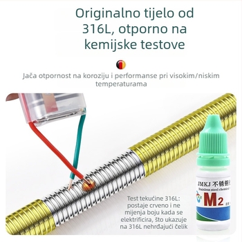 316 nehrđajući čelik anti-scald fleksibilni crijev za bojler, ulaz/izlaz tople i hladne vode