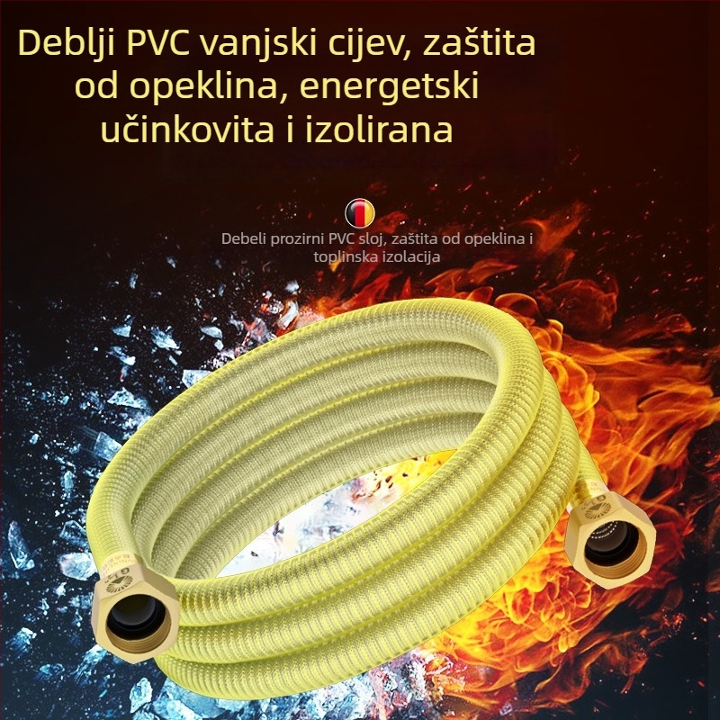 316 nehrđajući čelik anti-scald fleksibilni crijev za bojler, ulaz/izlaz tople i hladne vode