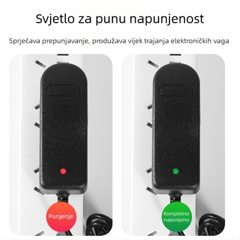 Punjač za digitalne vage s kružnim otvorom i LED indikatorom, ulaz DC12-24V, izlaz DC6-12V, KC certifikat, serija: Punjač za digitalne vage