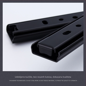 Dvostruka klizna vodilica za namještaj | čelik, elektroforezni završetak, model YF2710, stil lagani luksuz, prilagodljiva obrada