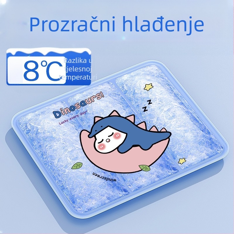 Jastučić za hlađenje s karikaturom dizajnom — za studentsku sobu, ured ili auto — PVC materijal, punjenje ledenih kristala, 20 komada u kartonu