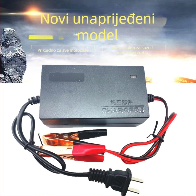 Punjač baterije za motocikl Ruixin Rx-011, 12V DC 2A, ulaz 100–240V AC