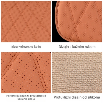 Pichi Napa kožni jastučić za auto sjedalo – četverosezonski ventilirani jastučić s visokoelastičnim punilom