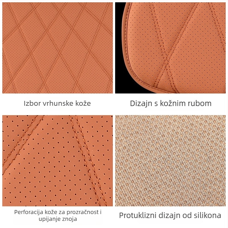 Pichi Napa kožni jastučić za auto sjedalo – četverosezonski ventilirani jastučić s visokoelastičnim punilom