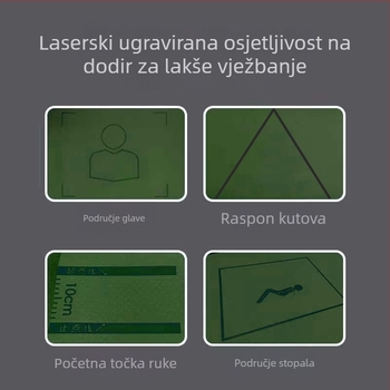 TPE joga podloga za trbušne vježbe, 183×61 cm, debljine 8 mm, protuklizna, izdržljiva podloga za trening