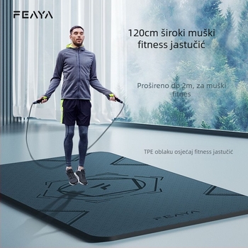 Joga podloga – ekstra debela, protiv klizanja, zvukospojena i otporna na udare; materijal: TPE, debljina: 4.5 mm, težina: 2 kg, marka: ai
