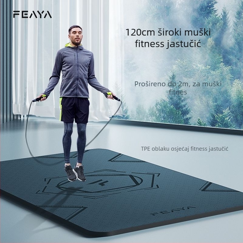 Joga podloga – ekstra debela, protiv klizanja, zvukospojena i otporna na udare; materijal: TPE, debljina: 4.5 mm, težina: 2 kg, marka: ai