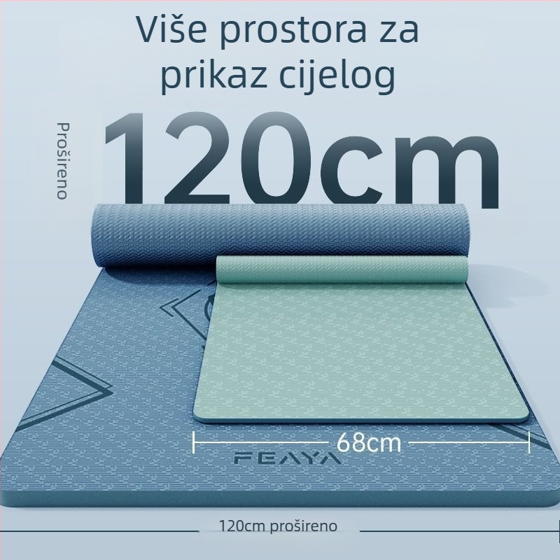 Joga podloga – ekstra debela, protiv klizanja, zvukospojena i otporna na udare; materijal: TPE, debljina: 4.5 mm, težina: 2 kg, marka: ai