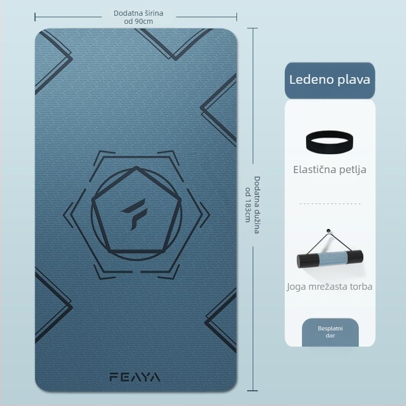 Joga podloga – ekstra debela, protiv klizanja, zvukospojena i otporna na udare; materijal: TPE, debljina: 4.5 mm, težina: 2 kg, marka: ai