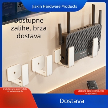 WiFi polica bez bušenja, zidni držač za produžni kabel, nosač za usmjerivač i set-top box