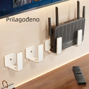 WiFi polica bez bušenja, zidni držač za produžni kabel, nosač za usmjerivač i set-top box