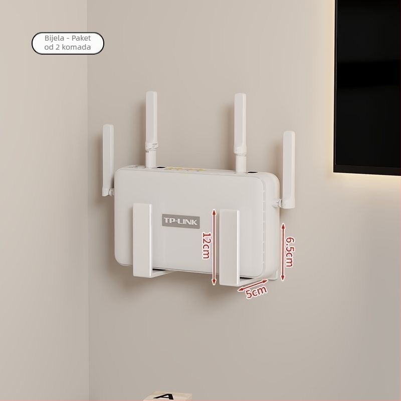WiFi polica bez bušenja, zidni držač za produžni kabel, nosač za usmjerivač i set-top box