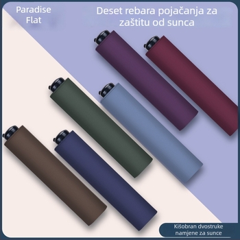 Paradise kišobran s prilagođenim logom, dvostruka namjena kišobran za sunce i kišu, jednobojan, sklopivi kišobran s UV zaštitom
