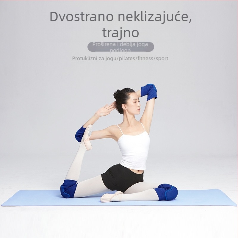 TPE joga podloga, debljina 8 mm, protuklizna, apsorpcija udara, jednofarbni uzorak, za fitness i kućnu upotrebu