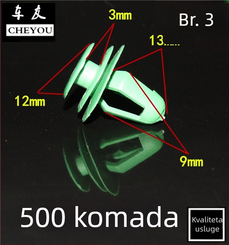 Cjelovit set klipova za automobilske obloge, 201 nehrđajući čelik, model 1465, iz originalne tvornice
