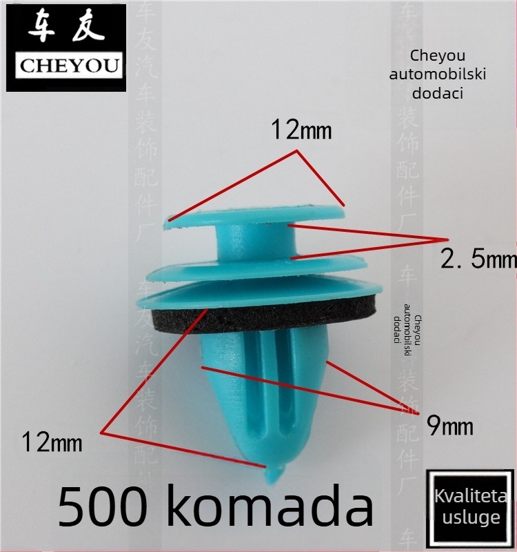 Cjelovit set klipova za automobilske obloge, 201 nehrđajući čelik, model 1465, iz originalne tvornice