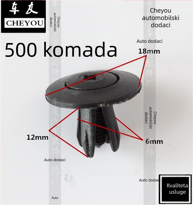 Cjelovit set klipova za automobilske obloge, 201 nehrđajući čelik, model 1465, iz originalne tvornice