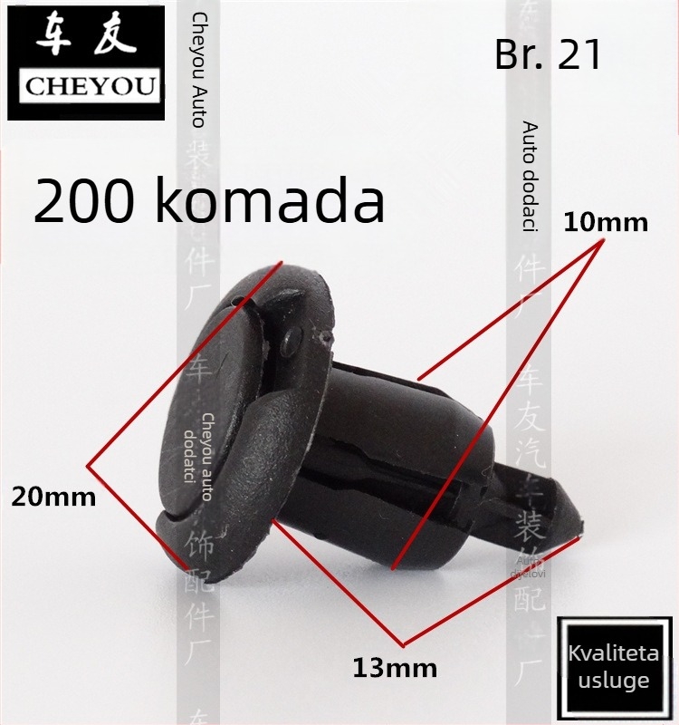 Cjelovit set klipova za automobilske obloge, 201 nehrđajući čelik, model 1465, iz originalne tvornice