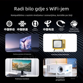 TV Box 4K s Wi‑Fi, TF slot, Bluetooth daljinsko upravljanje, 16GB pohrane