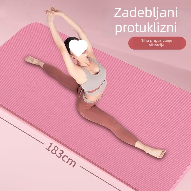 A1R joga podloga za početnike, zvučna izolacija, apsorpcija udaraca, poboljšano prianjanje, profesionalna fitness podloga za muškarce i žene, deblja i šira, unutarnja protuklizna podloga