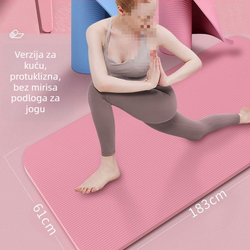 A1R joga podloga za početnike, zvučna izolacija, apsorpcija udaraca, poboljšano prianjanje, profesionalna fitness podloga za muškarce i žene, deblja i šira, unutarnja protuklizna podloga