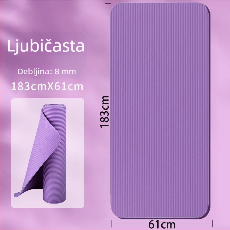 A1R joga podloga za početnike, zvučna izolacija, apsorpcija udaraca, poboljšano prianjanje, profesionalna fitness podloga za muškarce i žene, deblja i šira, unutarnja protuklizna podloga