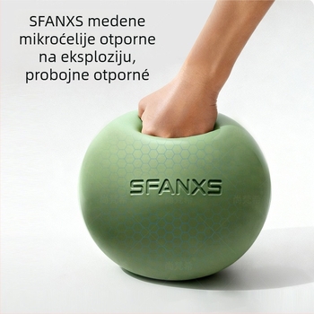 Pilates lopta Pro, debela otporna na probijanje, PVC, 380 g