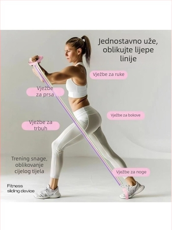 Višefunkcionalni elastični pojas za istezanje i joga konopac za trening leđa i ramena