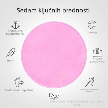 EVA podloga za preskakanje užeta, protuklizna, tiha, kružnog oblika, debljina 0.9 cm, težina 500 g, pogodna za trčanje i fitness