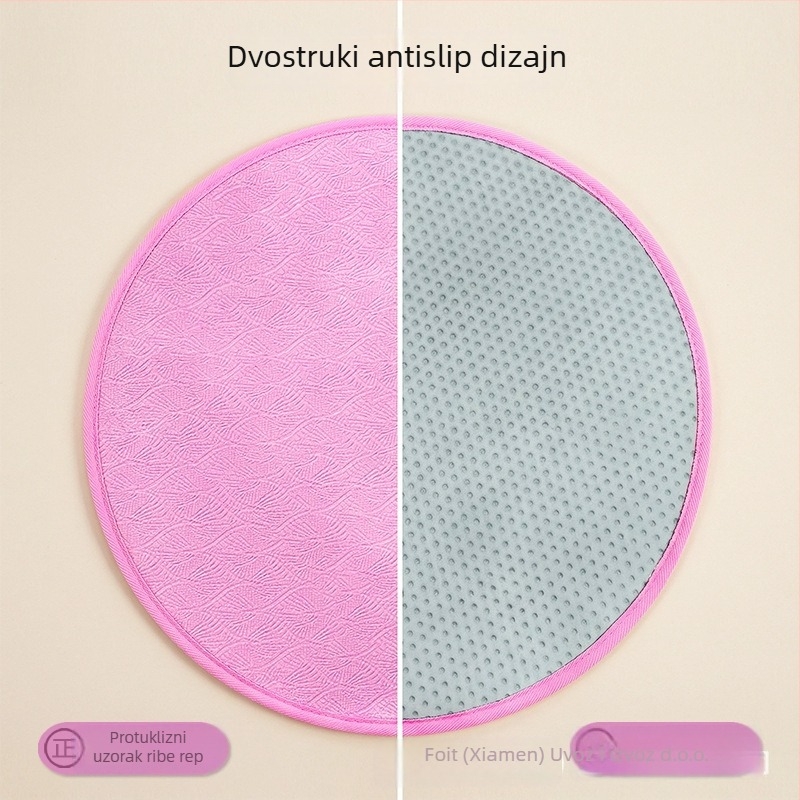 EVA podloga za preskakanje užeta, protuklizna, tiha, kružnog oblika, debljina 0.9 cm, težina 500 g, pogodna za trčanje i fitness