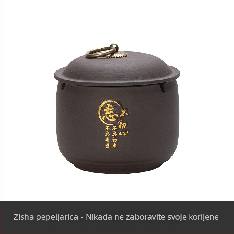Pepelnjak s poklopcem, otporan na vjetar, keramika, retro kineskog stila, višestruko funkcionalan