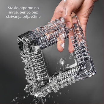 Stakleni četvrtasti pepelnjak s logom, serija Yg1016, podrijetlo Anhui Fengyang, dekoracija i pohrana