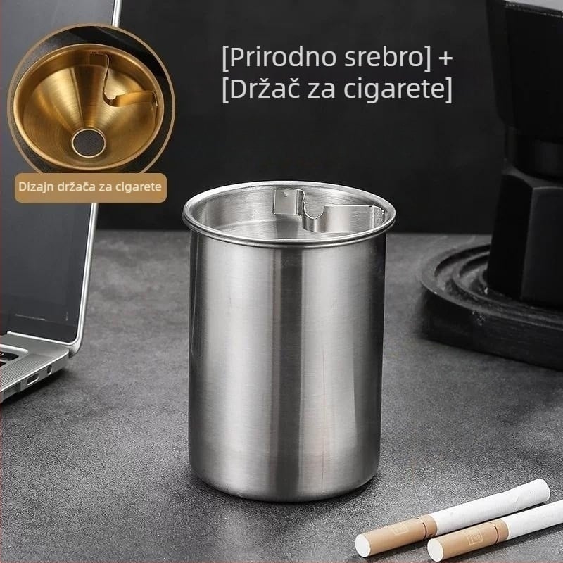Popeljak od nehrđajućeg čelika, višekratne upotrebe, funkcije prikupljanja i skladištenja, logotip otisnut, prilagodljiv