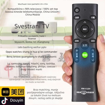 Wuchuan RM-V16+ universalni daljinski upravljač za LCD TV TCL, Hisense, Changhong, Konka i Skyworth, domet 10 m.