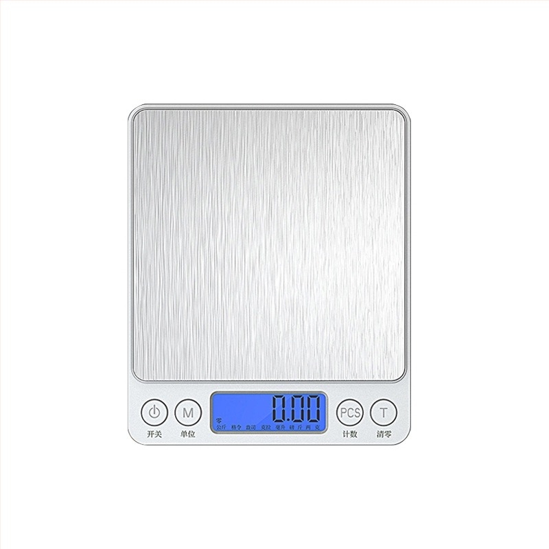 Kuhinjska elektronička vaga, model 156987, kompaktna, raspon mjerenja 500–3000 g, napajanje: baterija ili punjiva, za kuhinju