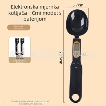 Spoon scale - mini digitalna kuhinjska vaga s kapacitetom 500 g, elektroničko mjerenje, napajanje baterijom/punjenjem