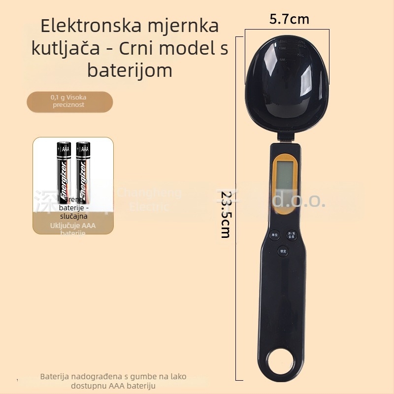 Spoon scale - mini digitalna kuhinjska vaga s kapacitetom 500 g, elektroničko mjerenje, napajanje baterijom/punjenjem