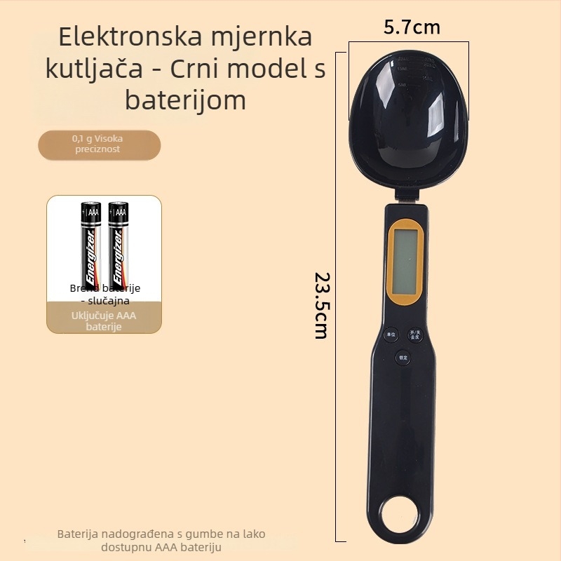 Spoon scale - mini digitalna kuhinjska vaga s kapacitetom 500 g, elektroničko mjerenje, napajanje baterijom/punjenjem