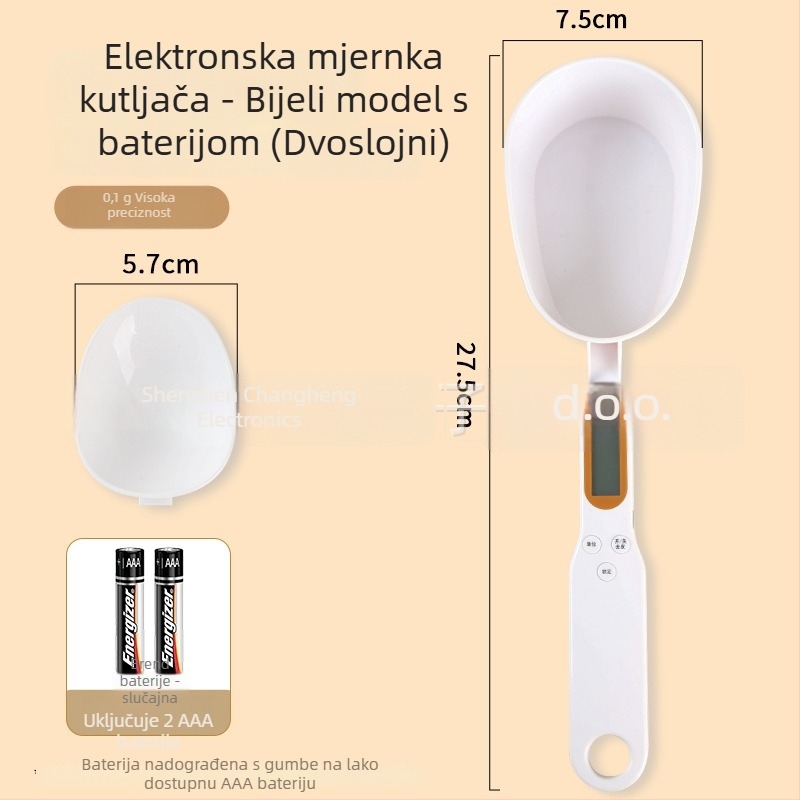 Spoon scale - mini digitalna kuhinjska vaga s kapacitetom 500 g, elektroničko mjerenje, napajanje baterijom/punjenjem