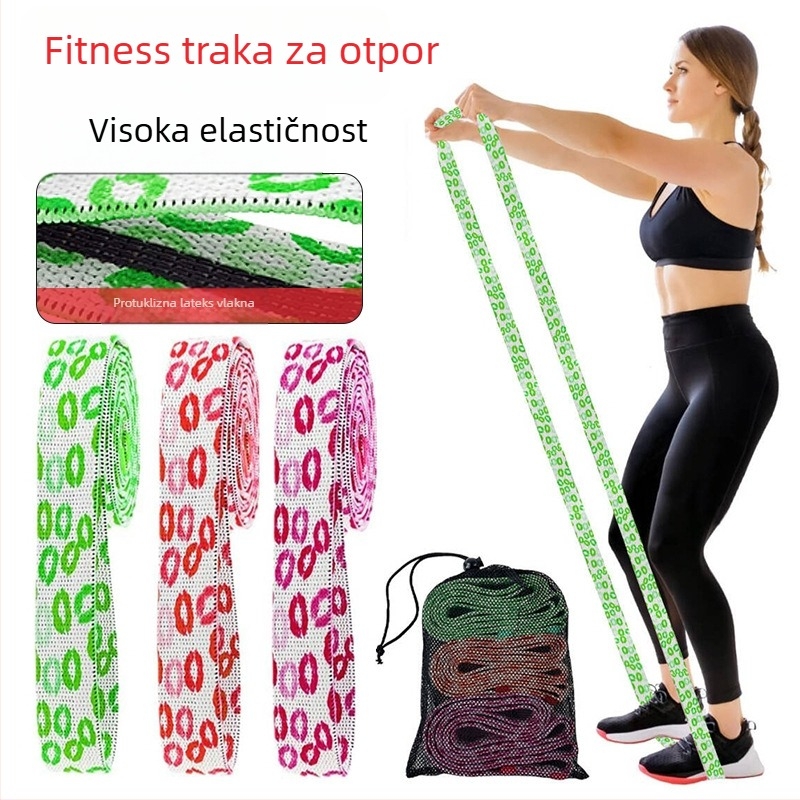 Protežu traka / joga uže, Leda, poliestersko-pamučna, model 7310, za fitness i oblikovanje tijela (poliestersko-pamučna; model 7310; za fitness i oblikovanje tijela)