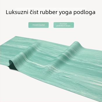 Joga prostirka od prirodnog kauča, prugasti uzorak, protuklizna, otporna na habanje (debljina 4 mm; težina 2,8 kg)
