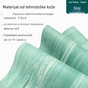 Joga prostirka od prirodnog kauča, prugasti uzorak, protuklizna, otporna na habanje (debljina 4 mm; težina 2,8 kg)