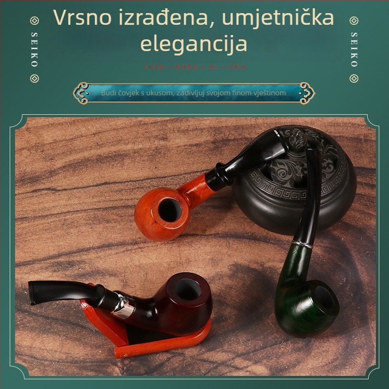 Pipa od Bahua drveta, ručno izrađena, prijenosna s odvojivim filtrom