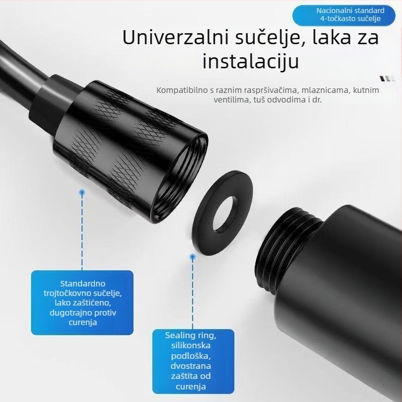 Bakrena prskalica za kupaonicu s visokotlačnim pojačivačem za čišćenje kupaonice i ispiranje WC-a
