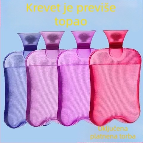 Vruća boca za vodu, napunjena vodom, deblja i otporna na eksplozije, za zagrijavanje ramena, struka i trbuha.