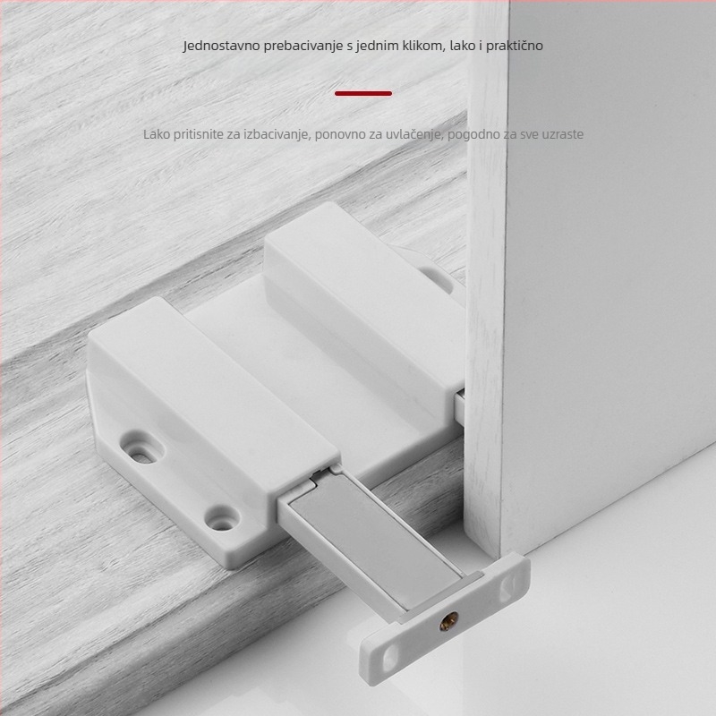 Magnetski zaustavljač vrata ormara - skrivena ugradnja, pritisni tip, Nylon Rebounder model, ABS plast