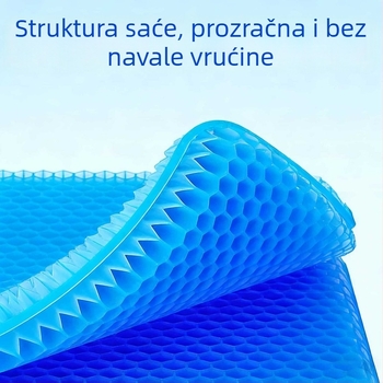 Podloga za hlađenje sjedala s pčelinjim saćem dizajnom za auto, ured i dom — PVC tkanina, napunjena vodom, jedinstven dizajn, ljetna verzija 2024, mogućnost prilagodbe