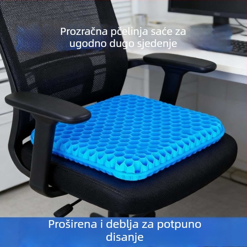 Podloga za hlađenje sjedala s pčelinjim saćem dizajnom za auto, ured i dom — PVC tkanina, napunjena vodom, jedinstven dizajn, ljetna verzija 2024, mogućnost prilagodbe